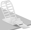 Image of ProductInUse. Front orientation. Cable Ties. Mountable Cable Ties, Adhesive Back.