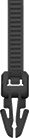 Image of Product. Front orientation. ZoomedIn view. Cable Ties. Mountable Cable Ties, Push In, Tapered Head.