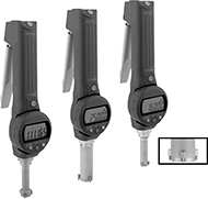 Image of Specification. With Self-Centering Three Point Probe. Front orientation. Contains Inset. Bore Gauges. Mitutoyo Electronic Bore Gauge Sets.