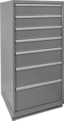 Image of Product. Front orientation. Cabinets. Heavy Duty Drawer Cabinets with Compartmented Drawers.