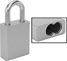 Image of Product. Front orientation. Contains Inset. Padlocks. Replaceable-Cylinder Padlocks.