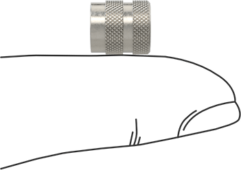 Image of Product. Side1 orientation. Contains SizingReference. Mold-in Inserts for Plastic, Open End, 18-8 Stainless Steel, M6 x 1 mm Thread Size.