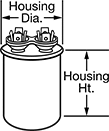 Image of Attribute. Front orientation. Contains Annotated. Motor Running, Round Capacitors.