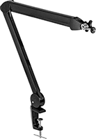 Image of Product. Front orientation. Microscope Stands. Portable Benchtop Video Microscopes with Built-In Monitor, Adjustable Arm, Clamp-On Base.