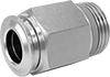 Universal-Thread Stainless Steel Push-to-Connect Tube Fittings for Air and Water