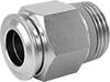 Universal-Thread Stainless Steel Push-to-Connect Tube Fittings for Air and Water