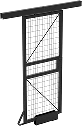 Image of Product. Front orientation. Wire Partitions. Build-Your-Own Wire Partitions, Sliding Doors for Framed and Unframed Wall Panels.