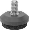 Threaded-Stud-Mount Protective Feet