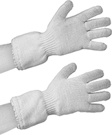 Image of ProductInUse. Elastic Cuff. Front orientation. Gloves. Cut- and Heat-Protection Gloves, Gloves, Elastic Cuff.