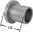 Image of Product. Front orientation. Contains Annotated. Flanged Sleeve Bearings. Mil. Spec. Oil-Embedded Flanged Sleeve Bearings.