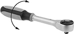 Image of Product. Front orientation. Contains Annotated. Ratchet Wrenches. Twist-Handle Ratchet Wrenches.