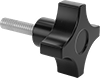 Vibration-Resistant Threaded-Stud Knobs