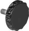 Image of Product. Front orientation. Ribbed Grip. Vibration-Resistant Threaded-Stud Knobs.