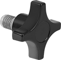 Image of Product. Front orientation. Four-Arm Grip. Vibration-Resistant Threaded-Stud Knobs.