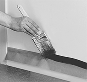 Image of ProductInUse. Front orientation. Masking Tape. Masking Tape with Drip Shield.