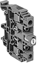 Image of Product. Front orientation. Terminal Blocks. Modular DIN-Rail Mount Terminal Blocks, Disconnect Terminal Blocks with Test Sockets and Screw-Clamp Terminals.