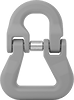 Removable Triangle-Shaped Chain Connecting Links—For Lifting