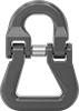 Removable Triangle-Shaped Chain Connecting Links—For Lifting