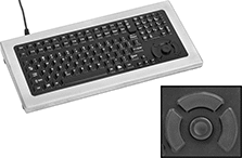 Image of Product. Front orientation. Contains Inset. Keyboards. Rugged Keyboards, Keyboards with Number Pad and Pointing Stick, Stainless Steel Case.