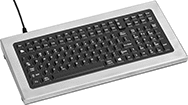 Image of Product. Front orientation. Keyboards. Rugged Keyboards, Keyboards with Number Pad, Stainless Steel Case.