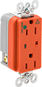 Image of Product. Front orientation. Power Connectors. Isolated-Ground Snug-Fit Straight-Blade Connectors.