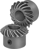 Image of System. Front orientation. Miter Gears. High-Power Metal Miter Gears, Keyed Bore with Set Screw.