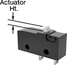 Image of Attribute. Front orientation. Contains Annotated. Snap-Acting Switches. Subminiature Snap-Acting Switches, Plunger Actuator Style.