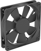 Image of Product. Front orientation. Fans. High-Pressure Washdown DC Equipment-Cooling Fans, Square.