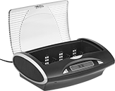 Image of Product. Front orientation. Battery Chargers. Long-Shelf-Life Rechargeable Batteries.