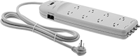 Image of Product. Front orientation. Outlet Strips. Outlet Strips, Outlet Strips with RJ11 Telephone and F-Type Coaxial Connections.