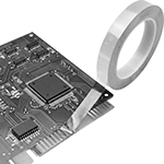 Image of ProductInUse. Front orientation. Electrical Tape. Ultra-Thin Polyester Electrical Tape.