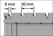 Image of Specification. Side1 orientation. ZoomedIn view. Contains Annotated, Border. Fixture Tables. T-Slot Fixture Tables, Tables.