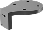 Image of Product. Front orientation. Robot Tool Mounts. Robot Tool Mounts for Machine Vision Cameras, Black Aluminum.