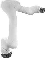 Image of ProductInUse. Front orientation. Robot Arm Covers. Paint-Absorbing Robot Arm Covers, Covers Full Robot Arm.