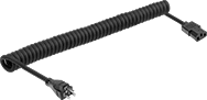 Image of Product. Front orientation. Power Cords. Coiled Snug-Fit IEC Power Cords.