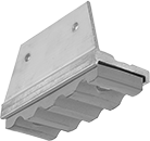 Image of Product. Front orientation. Ladder Feet. Shoes for Step Ladders, For Fiberglass and Aluminum Rails, Model Number 21-7.