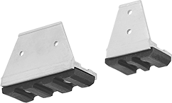 Image of Product. Front orientation. Ladder Feet. Shoes for Step Ladders, For Fiberglass and Aluminum Rails, Model Number PK130A.