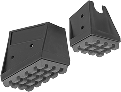 Image of Product. Front orientation. Ladder Feet. Shoes for Step Ladders, For Fiberglass and Aluminum Rails, Model Number PK136A.