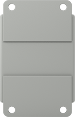 Image of Product. Back orientation. Dust-Tight Enclosure for 22 mm Push-Button, with Lift-Off Cover, 1 Hole, 3-1/2" x 3-3/4".