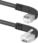 Image of Product. Front orientation. Ethernet Cords. Shielded Ethernet Cords, Plug, 90° Elbow End.