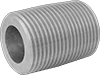 Extra-Thick-Wall Galvanized Iron and Steel Threaded Pipe Nipples and Pipe