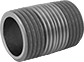 Image of Product. Male. Front orientation. Pipe and Fittings. Standard-Wall Iron and Steel Threaded Pipe Nipples and Pipe with Sealant, Pipe—Fully Threaded, Male, Threaded Fitting Connection.