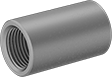 Image of Product. Female. Front orientation. Pipe and Fittings. High-Pressure Galvanized Iron and Steel Threaded Pipe Fittings, Straight Connectors, Threaded Fitting Connection, Female.