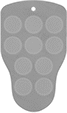 Image of Product. Front orientation. Labels. Compact Wireless Pendant Switches.