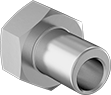 Image of Product. Front orientation. Pulley and Sprocket Bushings. Hex Flanged Eccentric Bushings.