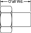 Image of Attribute. Front orientation. Contains Annotated. Hex Flanged Eccentric Bushings.