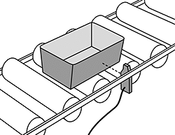 Image of ProductInUse. Back orientation. Photoelectric Sensors. Roller-Conveyor-Mount Photoelectric Sensors .