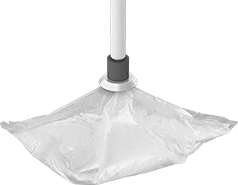 Image of ProductInUse. Front orientation. Vacuum Cups. Food and Beverage Push-On Vacuum Cups for Delicate Bags and Film.