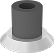 Image of Product. Front orientation. Vacuum Cups. Food and Beverage Push-On Vacuum Cups for Delicate Bags and Film.