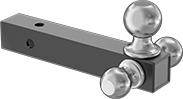 Image of Product. Front orientation. Hitch Inserts. Hitch Inserts, Multisize Hitch Balls, 3 Hitch Balls Included.